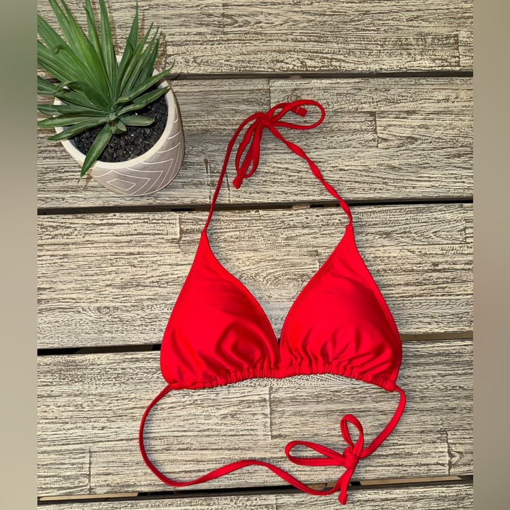 Women's Red Triangle Bikini Top, (Top only), Size XL